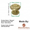 Manoah Brass Door Knob with Rose 